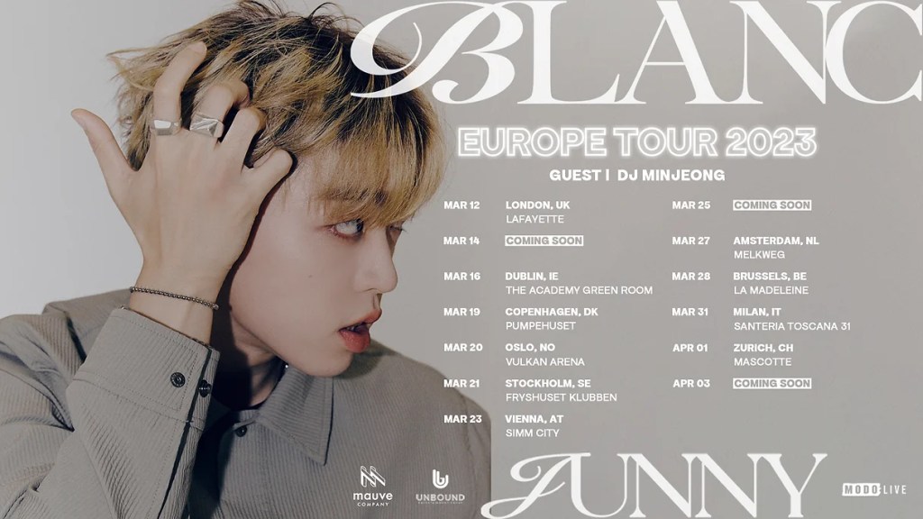 Tour Dates - JUNNY, Canadian Korean R&B Singer-songwriter. Image © Unbound Entertainment Group / mauve Company