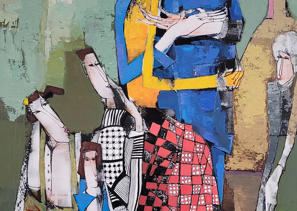 KANG Hye-Jeong, Alpha & omega, 194x112.1cm, Mixed media on Canvas, 2022.

