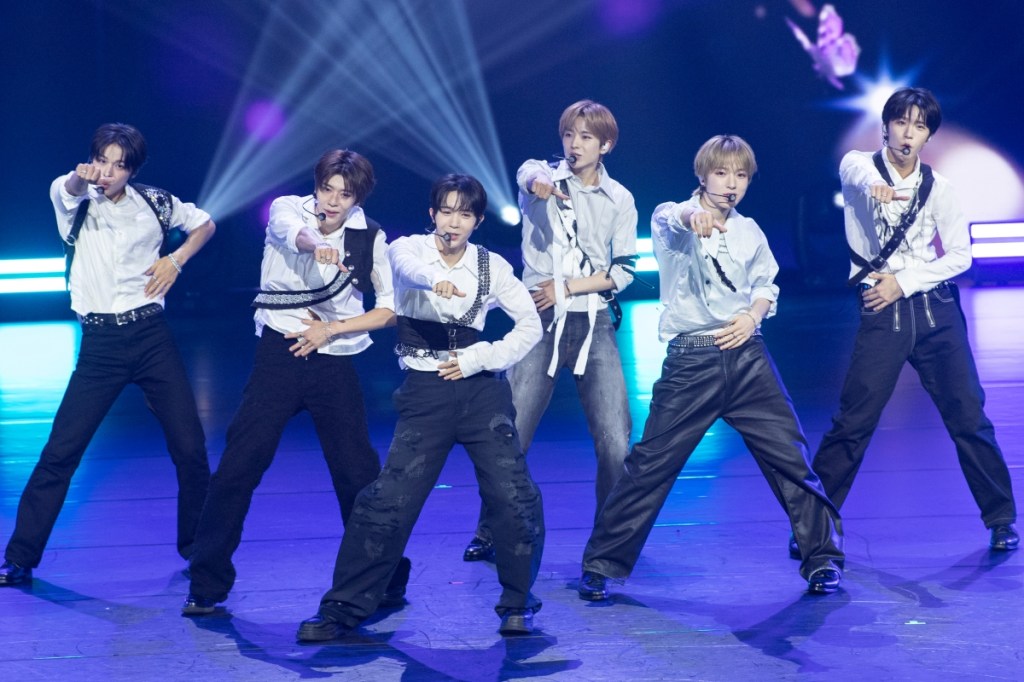 NCT WISH brought a fresh burst of energy to the stage / Image © 2026 SBS, courtesy of K-EXPO Inkigayo Paris.