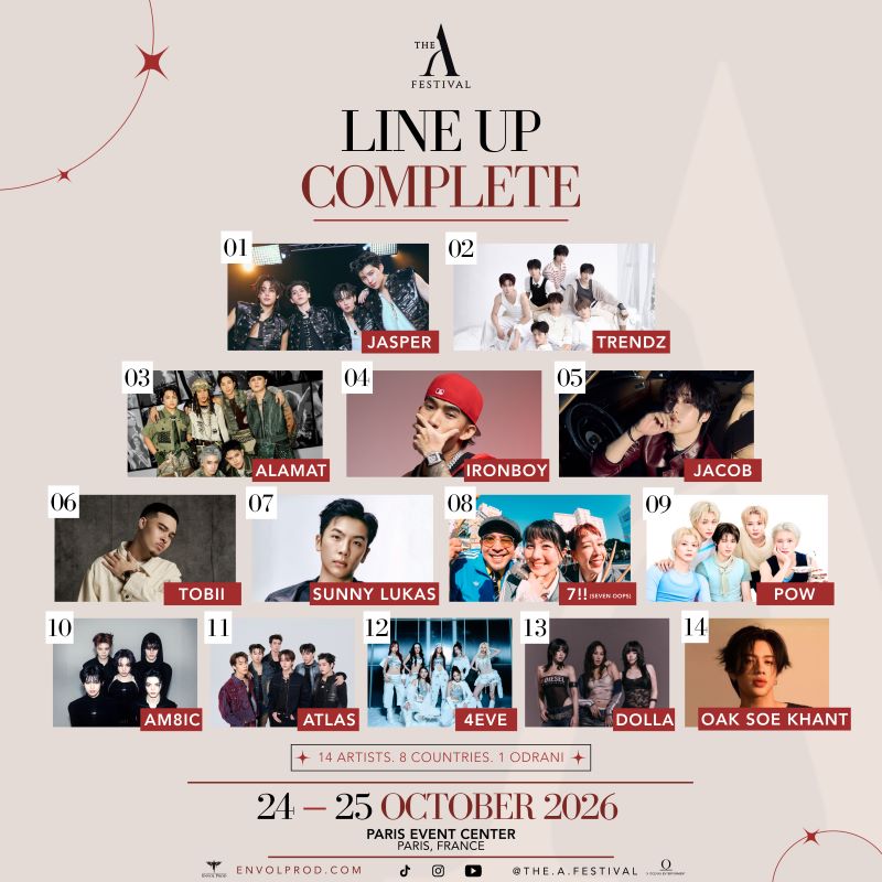 Line-up (MUSIC) / Image courtesy of The A Festival